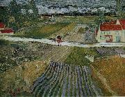 Vincent Van Gogh Landscape with a Carriage and a Train Germany oil painting artist